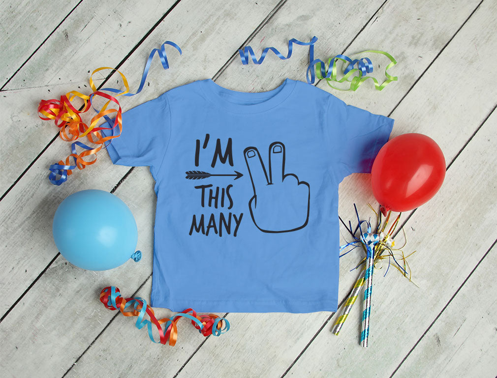 I'm This Many Two Year Old Toddler Kids T-Shirt - Banana 12