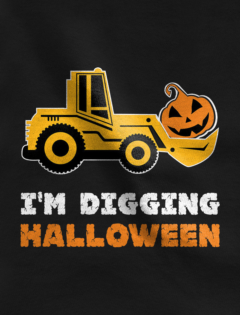 I'm Digging Halloween Toddler Kids Long sleeve T-Shirt - Black 3