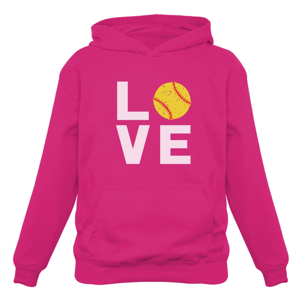 Love Softball Women Hoodie - Pink 4