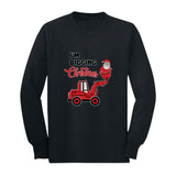Thumbnail I'm Digging Christmas Long Sleeve Tractor Shirt For Kids Black 1