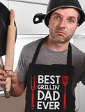 Thumbnail Best Grillin' Dad Ever BBQ Grilling Chef Apron Black 3