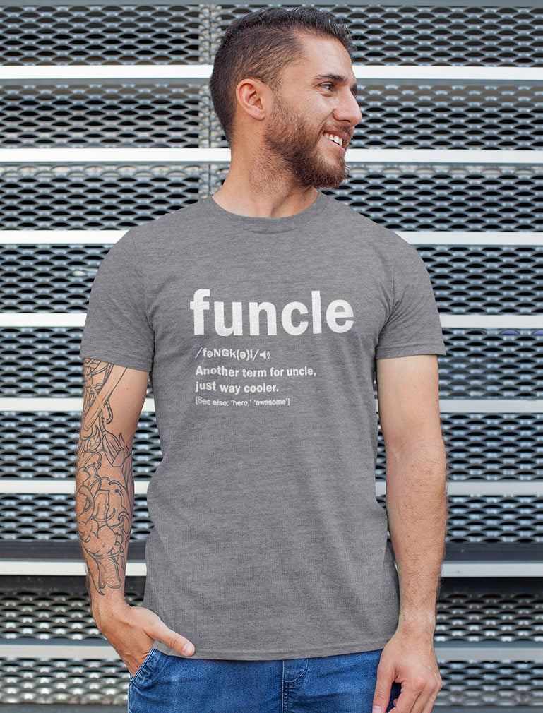 Funcle T-Shirt Gift With a Funny Definition Of Funcle - Navy 8