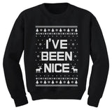 I'm On The Nice List Funny Ugly Christmas Toddler Kids Sweatshirt 