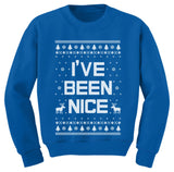 I'm On The Nice List Funny Ugly Christmas Toddler Kids Sweatshirt 