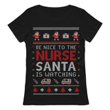 Thumbnail Nurse Ugly Christmas sweater Women T-Shirt Black 2