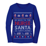 Nurse Ugly Christmas sweater Women Long Sleeve T-Shirt 