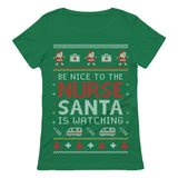 Thumbnail Nurse Ugly Christmas sweater Women T-Shirt Green 1