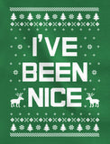 Thumbnail I'm On The Nice List Ugly Christmas Youth Kids Long Sleeve T-Shirt Green 6