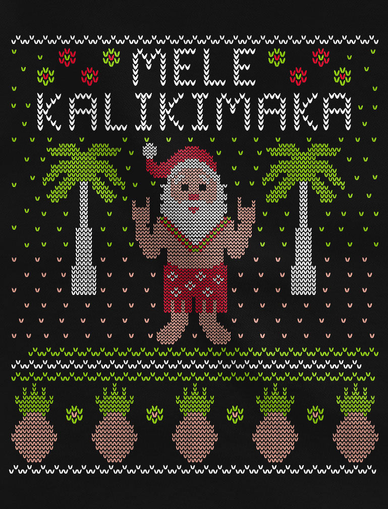 Mele Kalikimaka Santa Hawaiian Themed Ugly Christmas Men's Tank Top - Gray 6