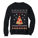 Thumbnail Pizza Ugly Christmas Women Sweatshirt Black 1