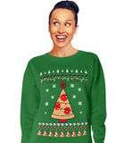 Thumbnail Pizza Ugly Christmas Women Sweatshirt Navy 6