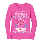 Thumbnail Fa La La Flamingo Ugly Christmas Women Long Sleeve T-Shirt Pink 4