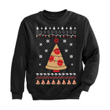 Pizza Ugly Christmas Youth Kids Sweatshirt 