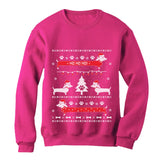 Funny Dachshund Ugly Christmas Women Sweatshirt 