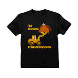 Thumbnail I'm Digging Thanksgiving Toddler Kids T-Shirt Black 1