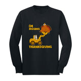Thumbnail I'm Digging Thanksgiving Toddler Kids Long sleeve T-Shirt Black 1