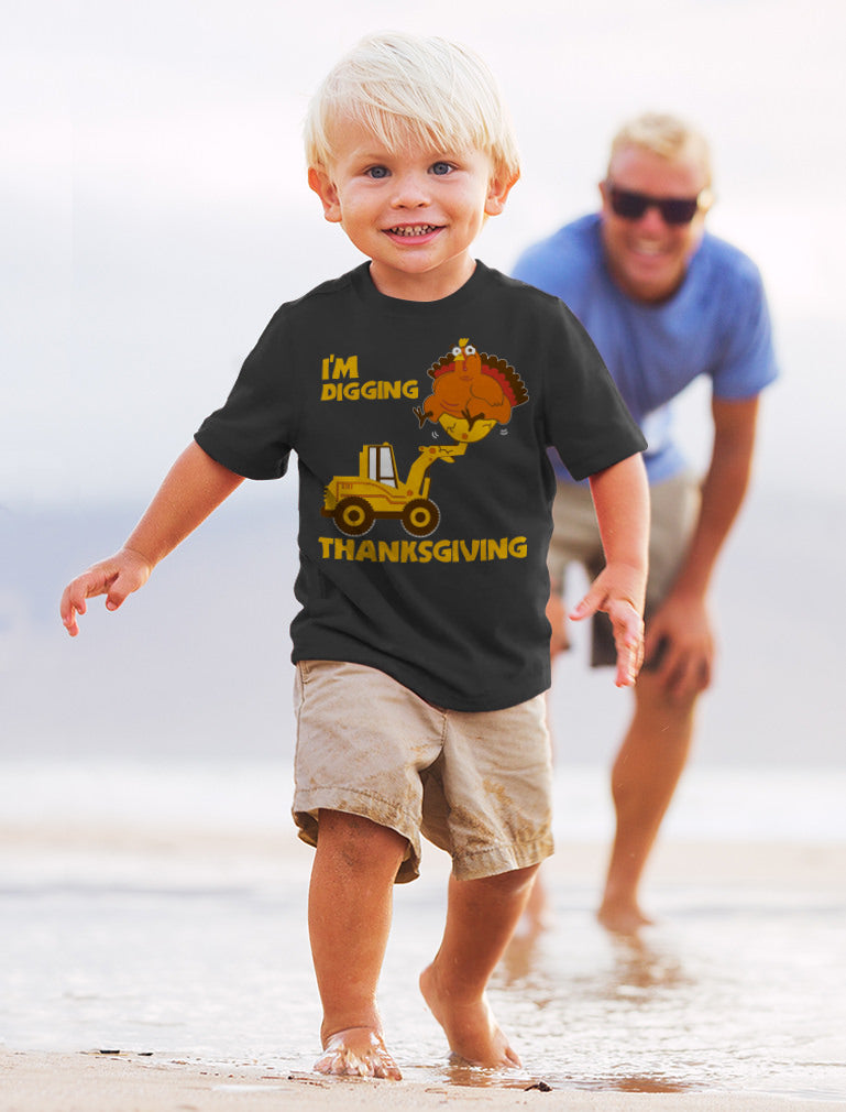 I'm Digging Thanksgiving Toddler Kids T-Shirt - Orange 5