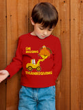 Thumbnail I'm Digging Thanksgiving Toddler Kids Long sleeve T-Shirt Red 4