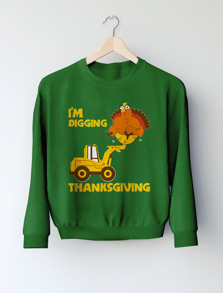 I'm Digging Thanksgiving Toddler Kids Sweatshirt - Red 5