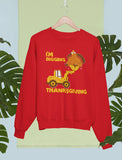 Thumbnail I'm Digging Thanksgiving Toddler Kids Sweatshirt Red 4