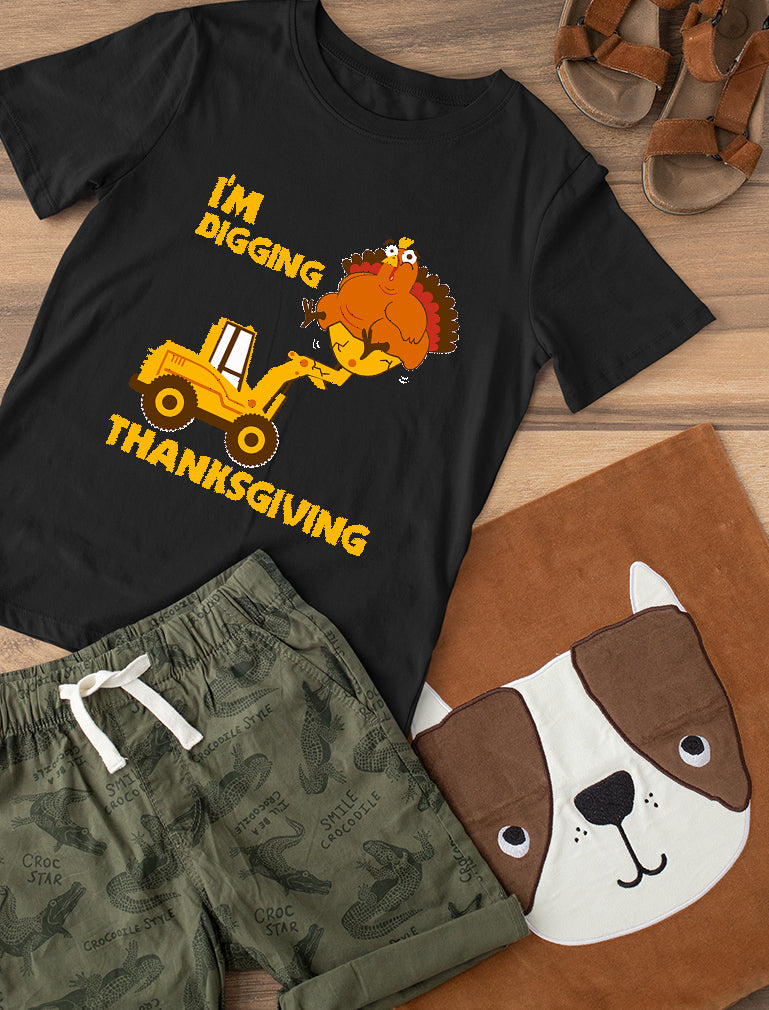 I'm Digging Thanksgiving Toddler Kids T-Shirt - Orange 8