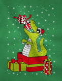 T-Rex Christmas Gift Dinosaur Ugly Xmas Toddler Kids Long sleeve T-Shirt 