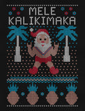 Mele Kalikimaka Santa Hawaiian Ugly Christmas Toddler Kids Long sleeve T-Shirt 