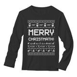 Thumbnail Merry Christmath Math Ugly Christmas Long Sleeve T-Shirt Black 2