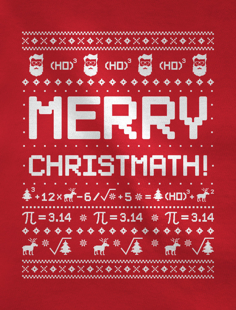 Merry Christmath Math Ugly Christmas Long Sleeve T-Shirt - Gray 7