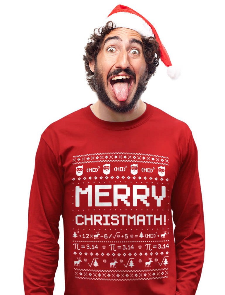 Merry Christmath Math Ugly Christmas Long Sleeve T-Shirt 