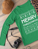Thumbnail Merry Christmath Math Ugly Christmas Long Sleeve T-Shirt Gray 6