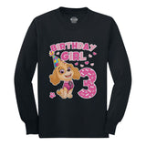 Paw Patrol Skye 3rd Birthday Girls' Long sleeve T-Shirt 