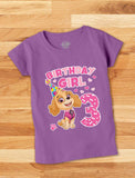 Birthday Girl Shirt Paw Patrol Skye 3rd Birthday Toddler Kids Girls' Fitted T-Shirt 