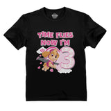 Thumbnail Birthday Girl Shirt Paw Patrol Skye 3rd Birthday Gift Toddler Kids T-Shirt Black 2