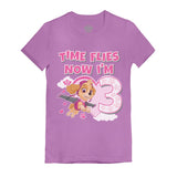 Thumbnail Birthday Girl Paw Patrol Skye 3rd Birthday Gift Toddler Kids Girls' Fitted T-Shirt Lavender 5