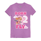 Thumbnail Paw Patrol Skye Born 2 Fly 2nd Birthday Girls' T-Shirt Lavender 5