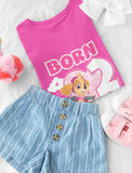 Birthday Girl Paw Patrol Skye Born 2 Fly 2nd Birthday Toddler Kids Long sleeve T-Shirt 