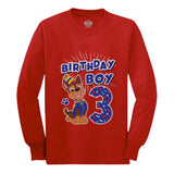 Thumbnail Official Paw Patrol Chase Boys 3rd Birthday Toddler Kids Long sleeve T-Shirt Red 2