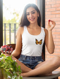 Women's Butterfly Graphic Top Teen Girls Summer Fashion Racerback Tank Top 