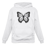 Thumbnail Sweatshirt For Women With Cute Butterfly Graphic White 2