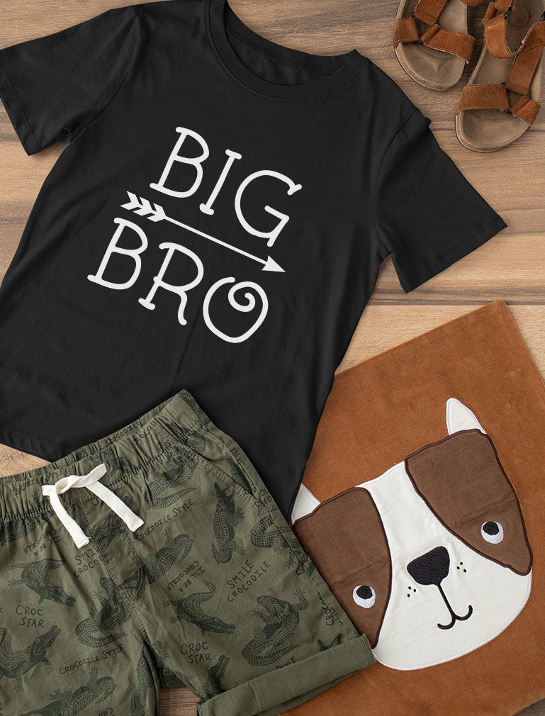 Big Bro Little Bro Shirts Big Brother Little Brother Boys Matching Outfits - Big bro Dark Gray / Lil bro gray/white 7