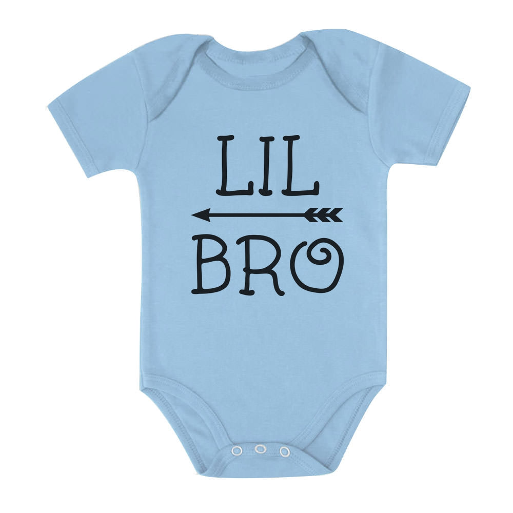 Little Brother Shirt for Boys Baby Announcement Baby Boy Baby Bodysuit - Aqua 4