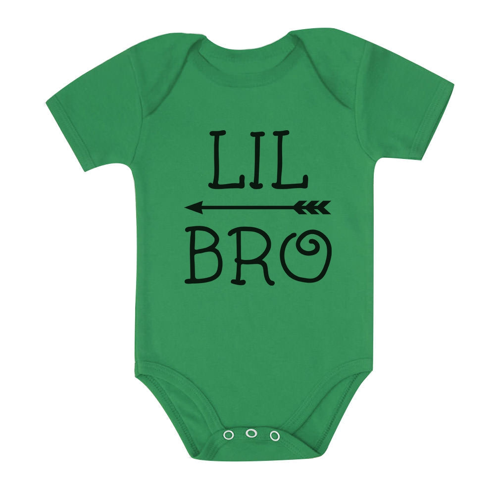 Little Brother Shirt for Boys Baby Announcement Baby Boy Baby Bodysuit - Green 5