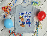 Official Paw Patrol Chase Boys 4th Birthday Toddler Kids T-Shirt 