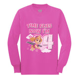 Thumbnail Paw Patrol Skye 4th Birthday Girl Long Sleeve T-Shirt Pink 2