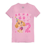 Thumbnail Birthday Girl Skye Paw Patrol 2nd Birthday Toddler Kids Girls' Fitted T-Shirt Pink 3