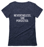 Thumbnail Nevertheless She Persisted Feminism Quotes Gifts Womens Rights Women T-Shirt Heather Navy 6