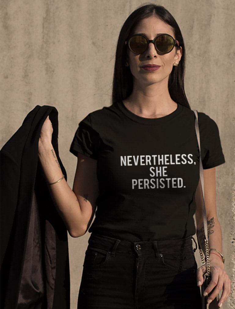Nevertheless She Persisted Feminism Quotes Gifts Womens Rights Women T-Shirt - Heather Blue 3