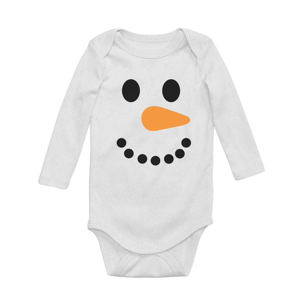 Snowman Outfit for Baby Boy Girl Christmas Holiday Baby Long Sleeve Bodysuit 
