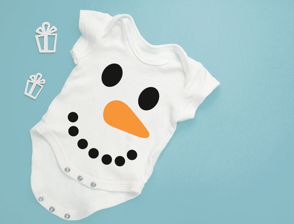 Cute Snowman Baby Bodysuit For Christmas And Holiday - White 4